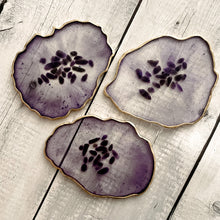 Load image into Gallery viewer, Crystal Infused Coaster Set - Amethyst
