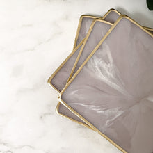 Load image into Gallery viewer, Mauve Marble Square Coaster Set
