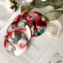 Load image into Gallery viewer, Berry | Alcohol Ink Coaster Set
