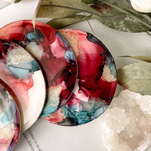 Load image into Gallery viewer, Berry | Alcohol Ink Coaster Set
