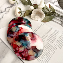 Load image into Gallery viewer, Berry | Alcohol Ink Coaster Set
